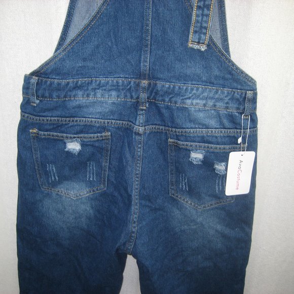 NWT Ava Costume Denim Overalls-Destroyed-SZ Small - Picture 10 of 15
